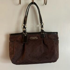 Coach Chocolate Brown Gallery Signature East West Tote